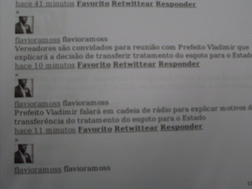 Flávio Ramos tuita reunião do prefeito de Divinópolis com vereadores – Vladimir Azevedo (PSDB) comunicará transferência oficial do esgoto de Divinópolis para o Estado